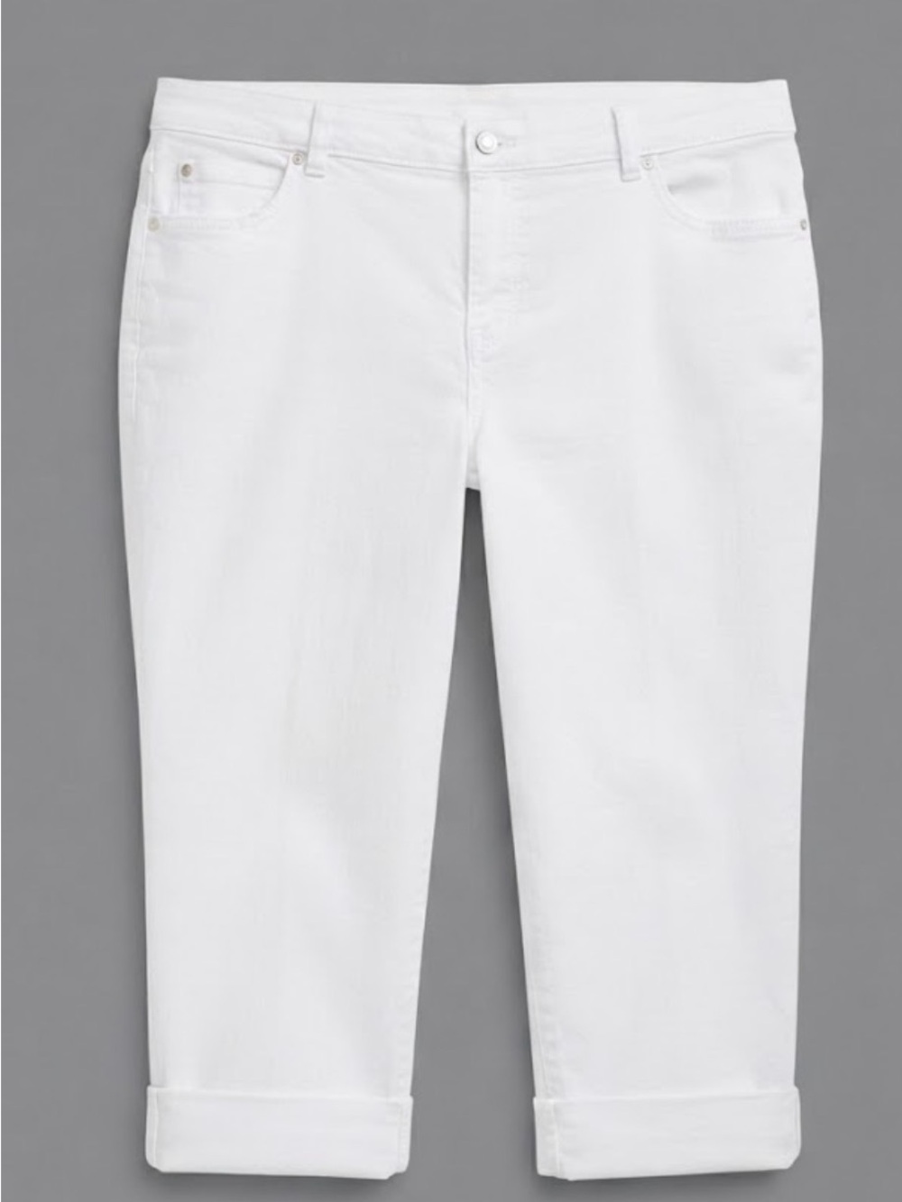 Jennifer Lopez White Cropped Capris